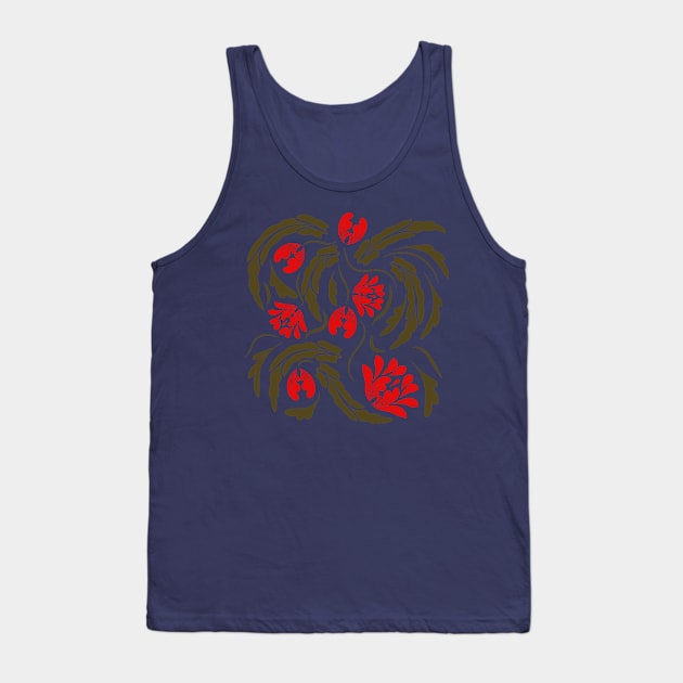 Folk flowers floral art print Flowers abstract art Tank Top by Eskimos